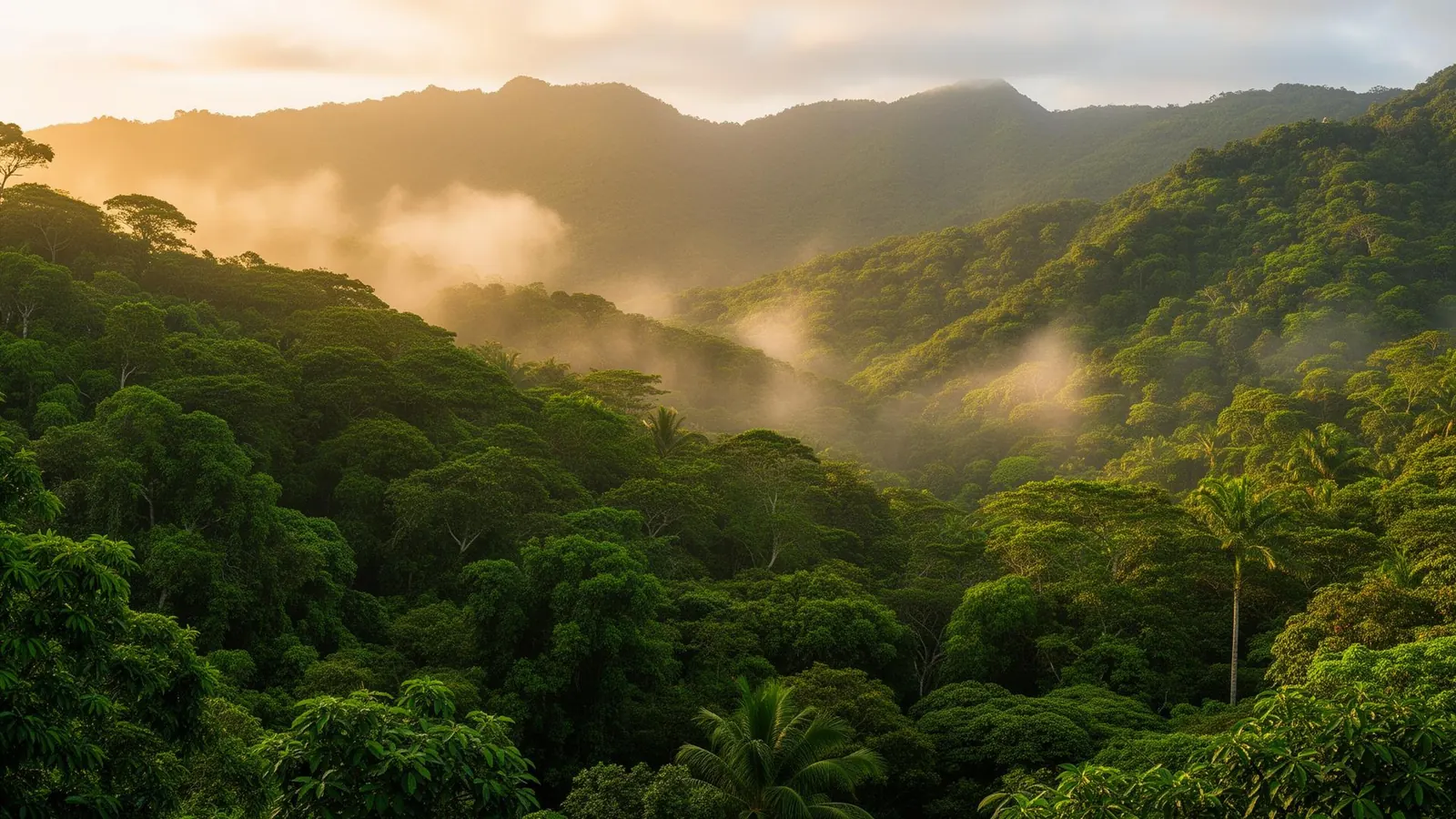 Montañas de Puerto Rico al amanecer